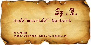 Számtartó Norbert névjegykártya